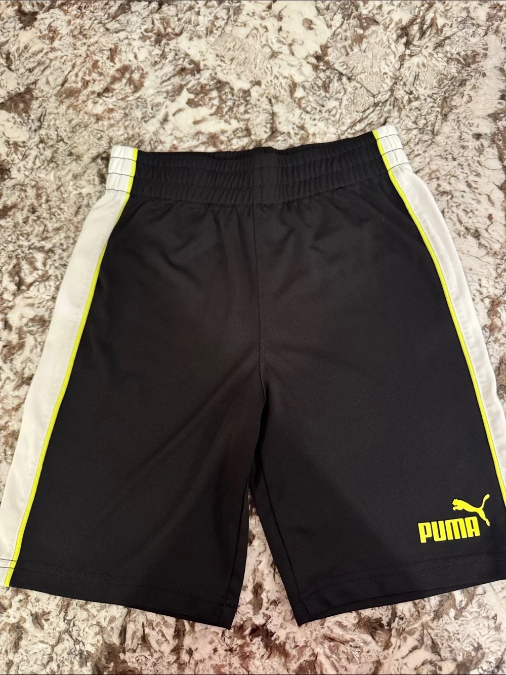 Puma Black with Yellow Accent Athletic Set